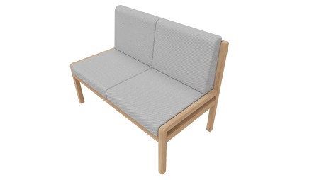 Banquette Noé 2 places sans accoudoirs